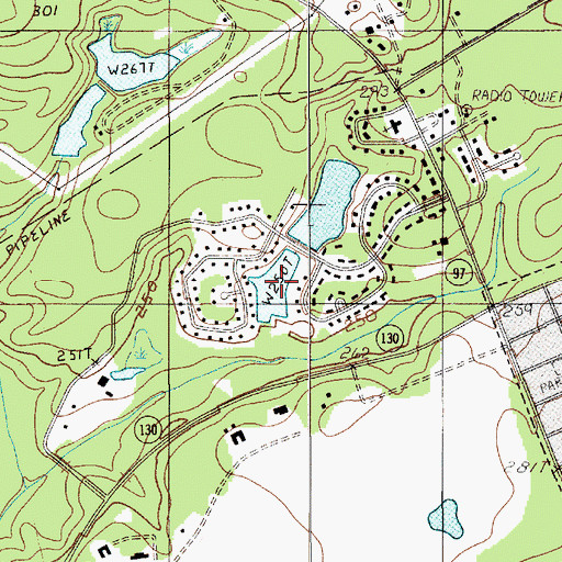 Topographic Map of Sandy Hill Pond Number Two, SC