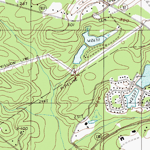 Topographic Map of McGuirts House Pond Number One Dam D-2524, SC