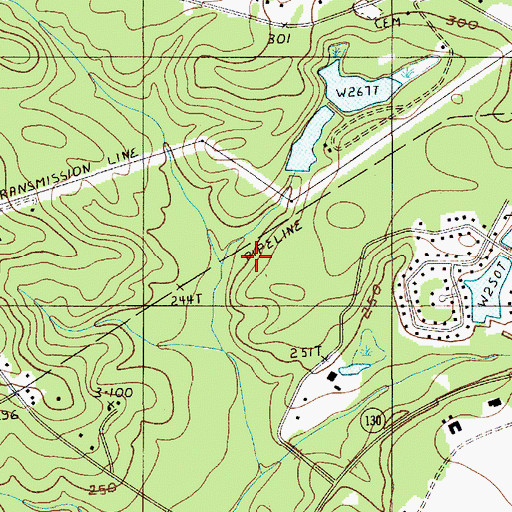 Topographic Map of McGuirts House Pond Number Two Dam D-2525, SC