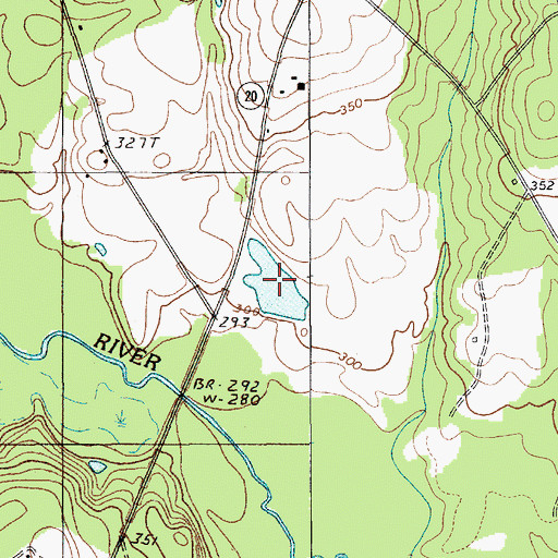 Topographic Map of Bowers Pond, SC