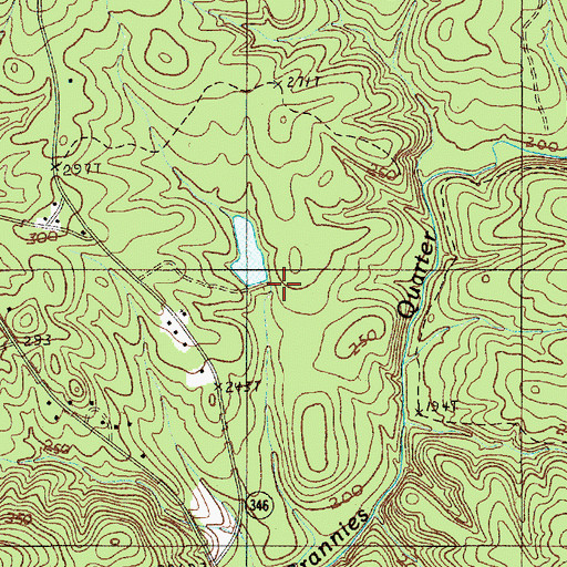 Topographic Map of McGuirts Flint Hill Pond Dam D-2500, SC