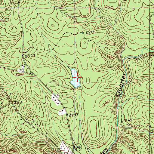Topographic Map of McGuirts Flint Hill Pond, SC