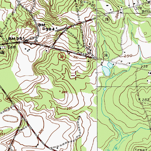 Topographic Map of Graham Pond, SC