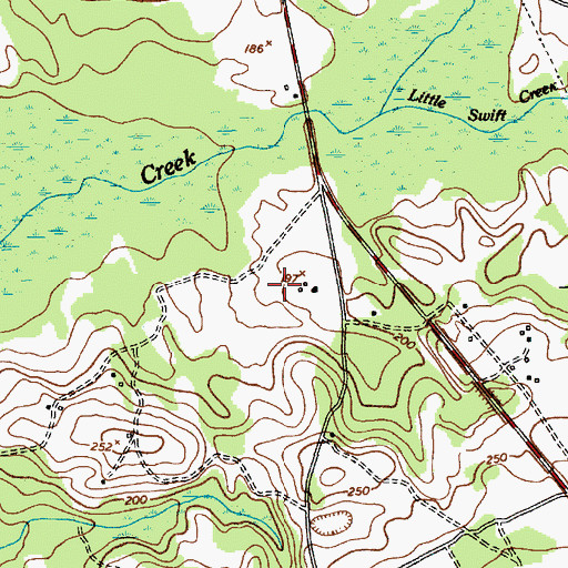 Topographic Map of Frank Martin Pond Dam D-2504, SC