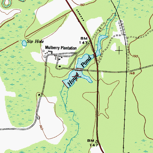 Topographic Map of House Pond, SC
