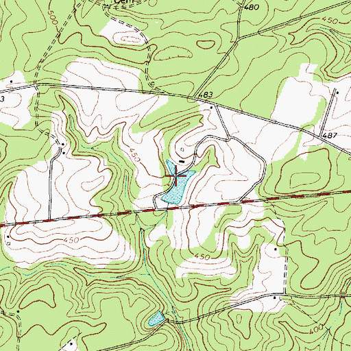Topographic Map of William Holly Pond Dam D-1073, SC
