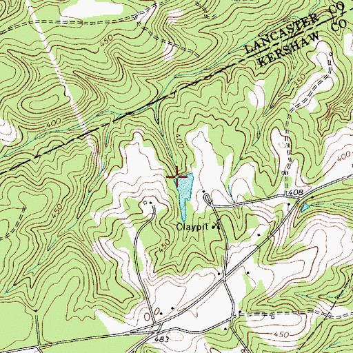 Topographic Map of Ubanks Pond Dam D-2512, SC