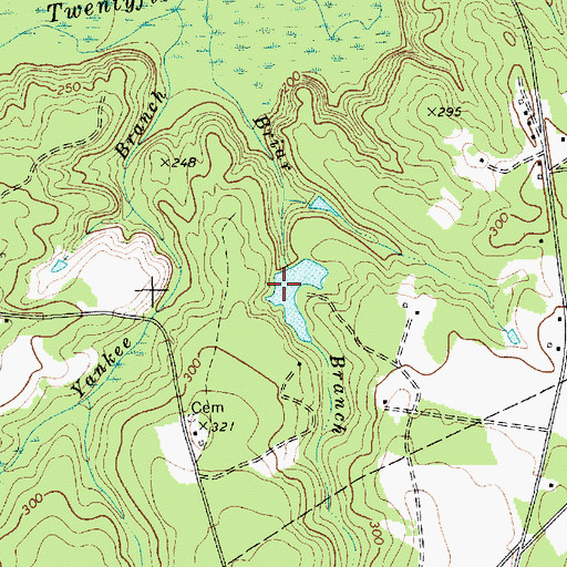 Topographic Map of Cranshaw Pond Dam D-2518, SC