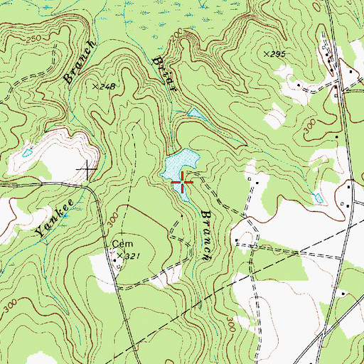 Topographic Map of Cranshaw Pond, SC