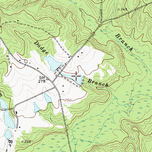 Topographic Map of Bowen Lower Pond, SC