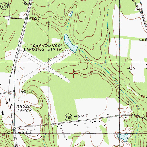 Topographic Map of George West Pond, SC
