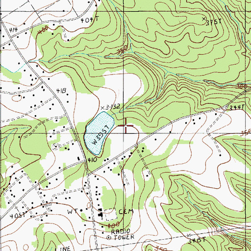 Topographic Map of Susie Barfield Pond Dam D-2531, SC
