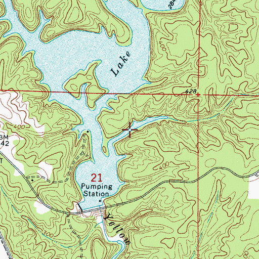 Topographic Map of Lake Nicol, AL