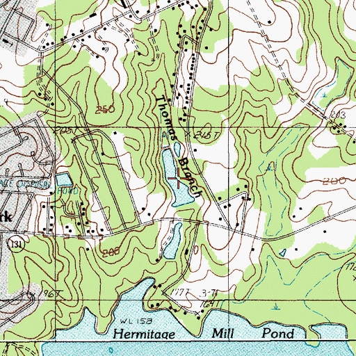 Topographic Map of Sinclairs Pond, SC