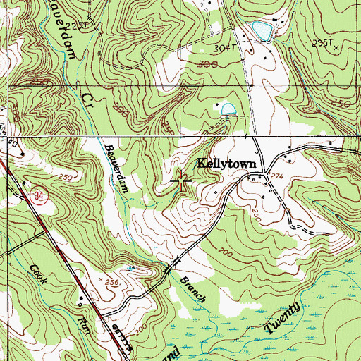 Topographic Map of Ralph Pond, SC