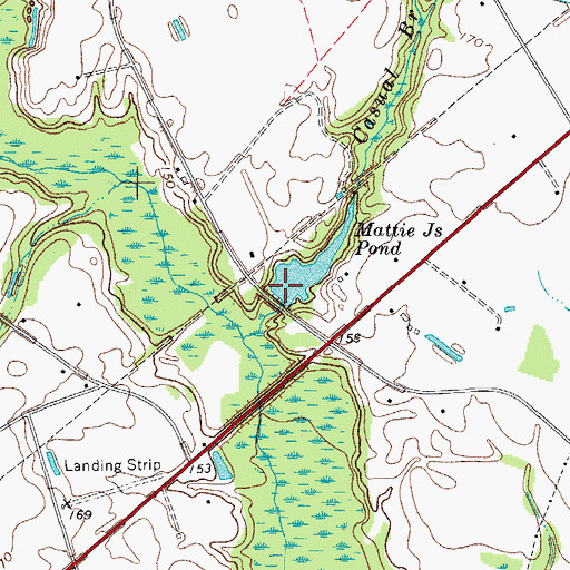 Topographic Map of Mattie Js Pond Dam D-2422, SC