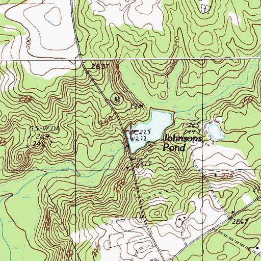 Topographic Map of Singletary Millpond Dam D-2410, SC