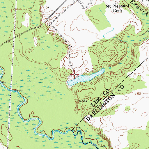 Topographic Map of Copeland Pond Dam D-2426, SC