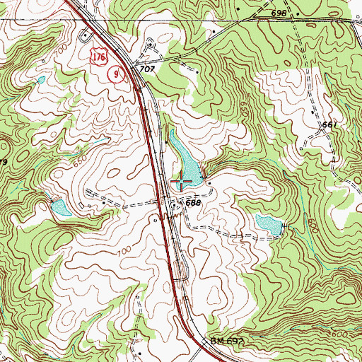 Topographic Map of Gallmans Pond Dam D-2148, SC