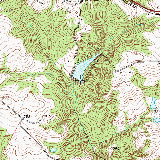 Topographic Map of Adams Lake Dam D-2153, SC