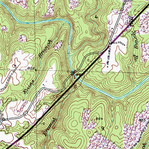 Topographic Map of Nix Branch, AL