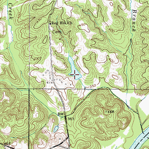 Topographic Map of Cudds Pond Dam D-2158, SC