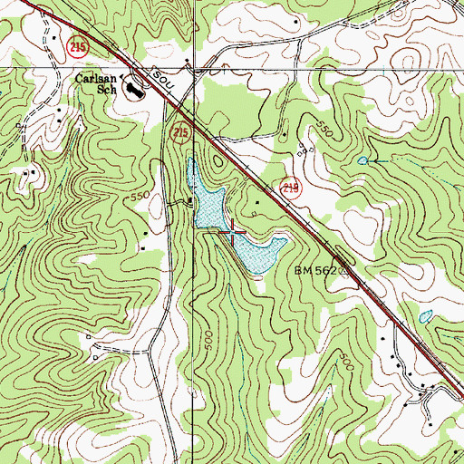 Topographic Map of Gus Jeter Lake Dam D-2159, SC