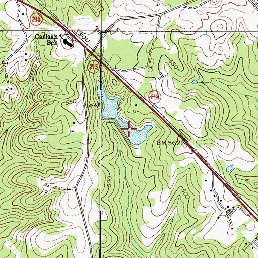 Topographic Map of Gus Jeter Lake, SC