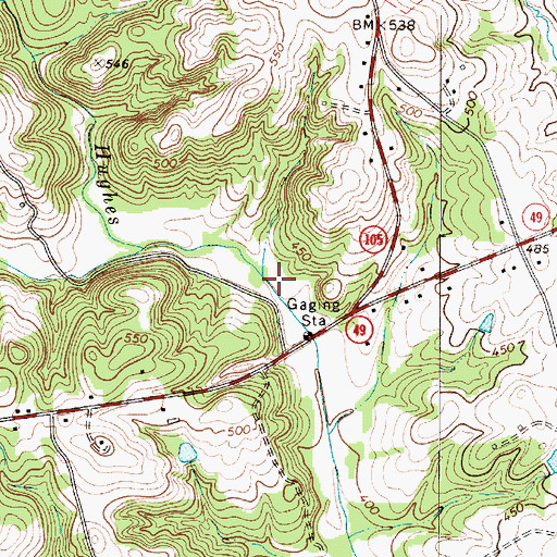 Topographic Map of Lake John D Long Dam D-2162, SC