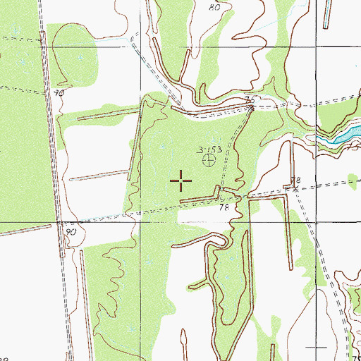 Topographic Map of Cypress Woods Plantation Dam D-2582, SC