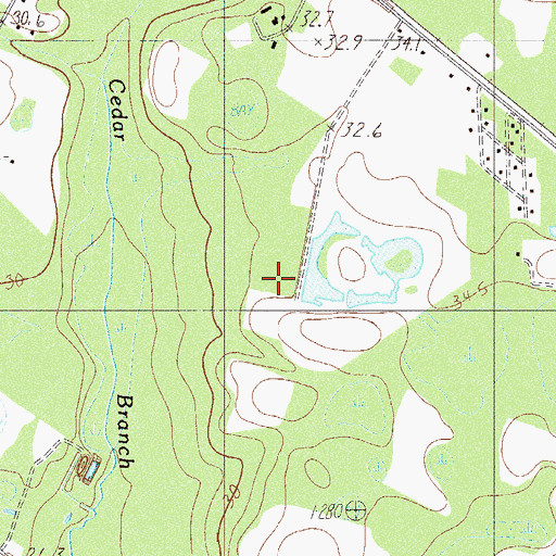 Topographic Map of Rentz Fish Pond D-2600 Dam, SC