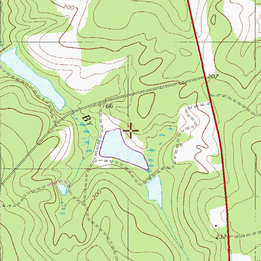 Topographic Map of Catawba Pond Number One D-2574 Dam, SC