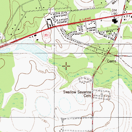 Topographic Map of Oswalds Pond Dam D-2565, SC