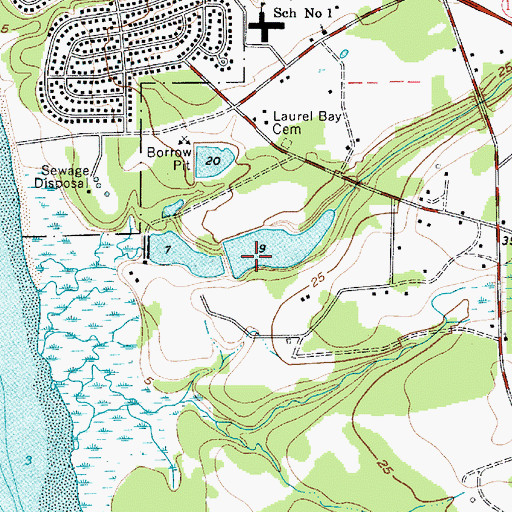 Topographic Map of Kern Pond Dam D-2938, SC