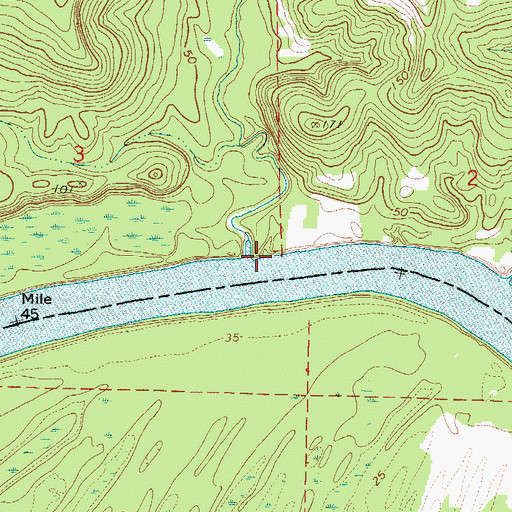Topographic Map of Nixon Creek, AL