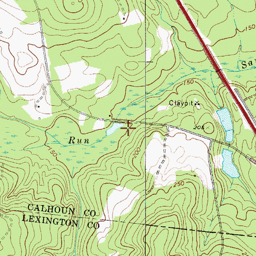 Topographic Map of South Carolina Noname 09045 D-2924 Dam, SC