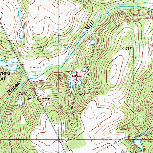 Topographic Map of Bensons Pond Dam D-2626, SC