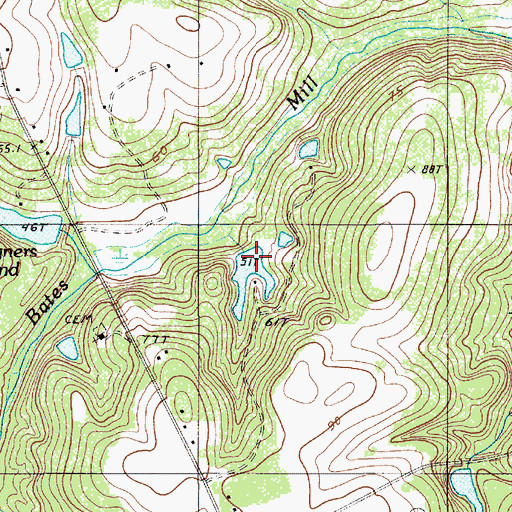 Topographic Map of Bensons Pond, SC