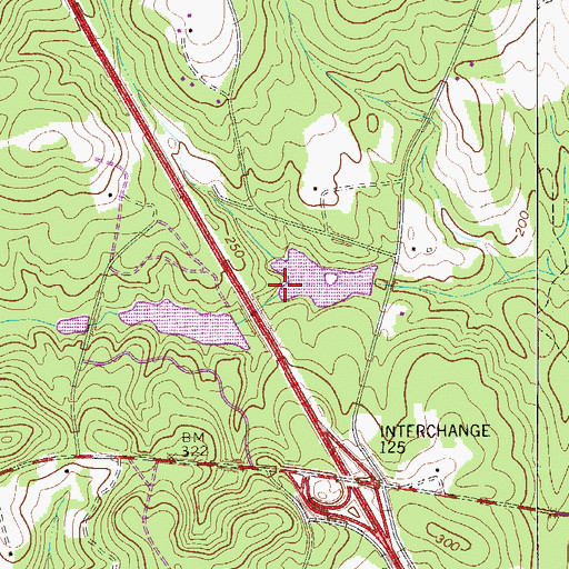Topographic Map of Boozer Lower Pond Dam D-2922, SC