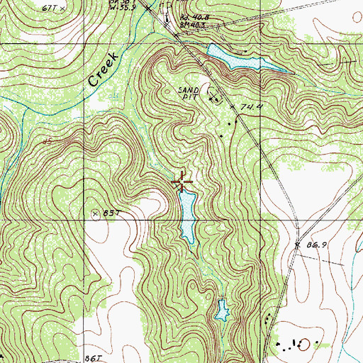 Topographic Map of Buycls Swamp Pond Dam D-2928, SC
