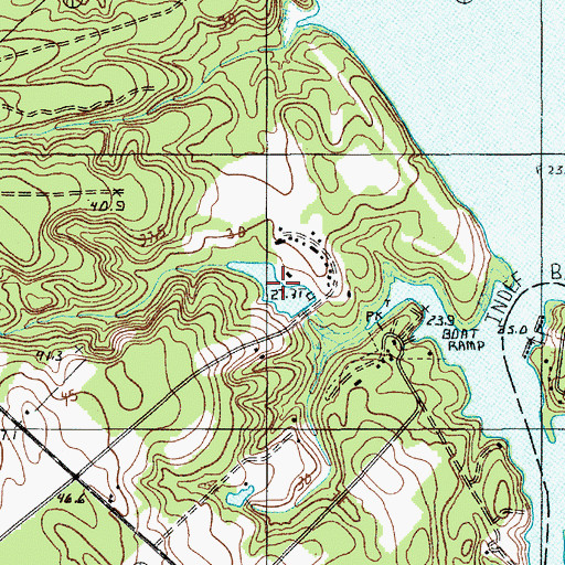 Topographic Map of Camp Daniels Pond, SC