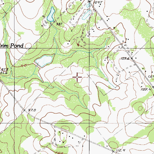 Topographic Map of Campbell Pond, SC