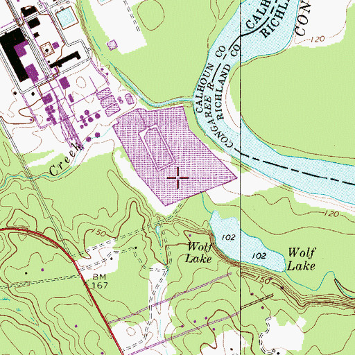 Topographic Map of Carolina Eastman Waste Pond, SC