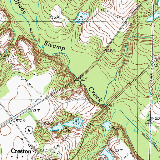 Topographic Map of Edwards Pond, SC