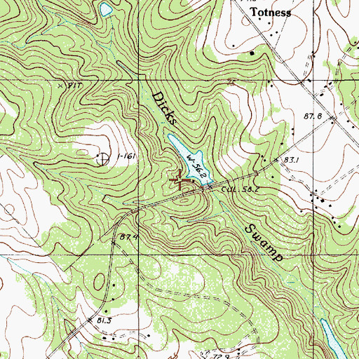Topographic Map of Furtick Pond Dam D-2682, SC