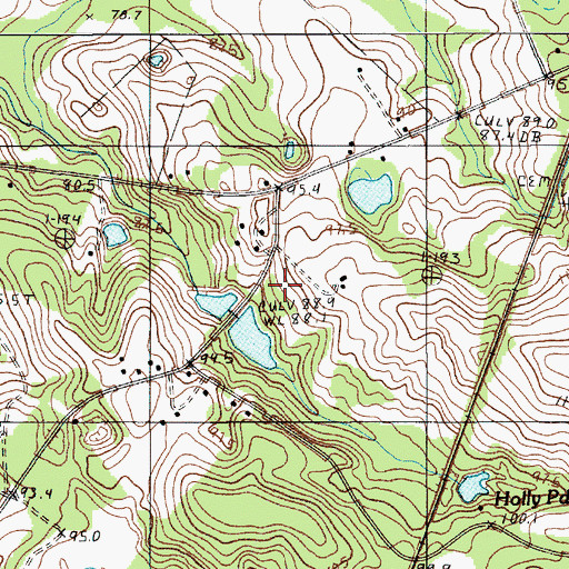 Topographic Map of Green Pond Dam D-2681, SC