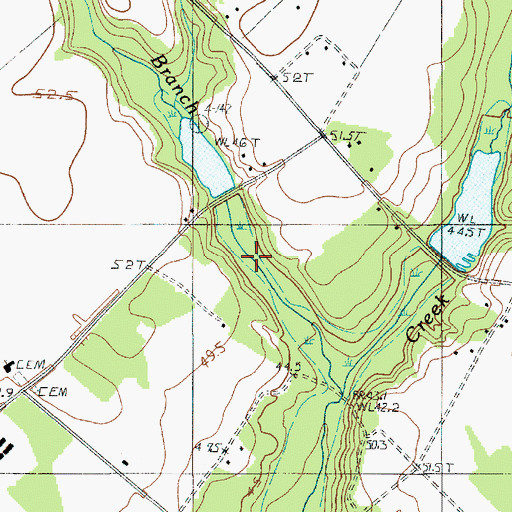 Topographic Map of Jessie Rast Pond Dam D-2687, SC