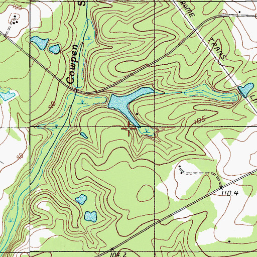Topographic Map of Morefields Pond Dam D-2617, SC