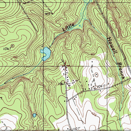 Topographic Map of Otts Pond Dam D-2677, SC