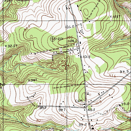 Topographic Map of Perkins Pond, SC